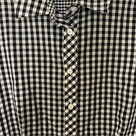 Talbots Gingham Buffalo Plaid Check Button Down Non-Iron Shirt Top size 6 - Picture 4 of 11
